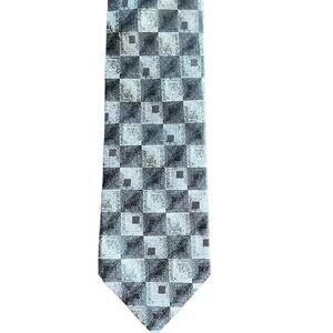George | Men’s Black & Silver Dress Tie | 3.5" Wide | 0482